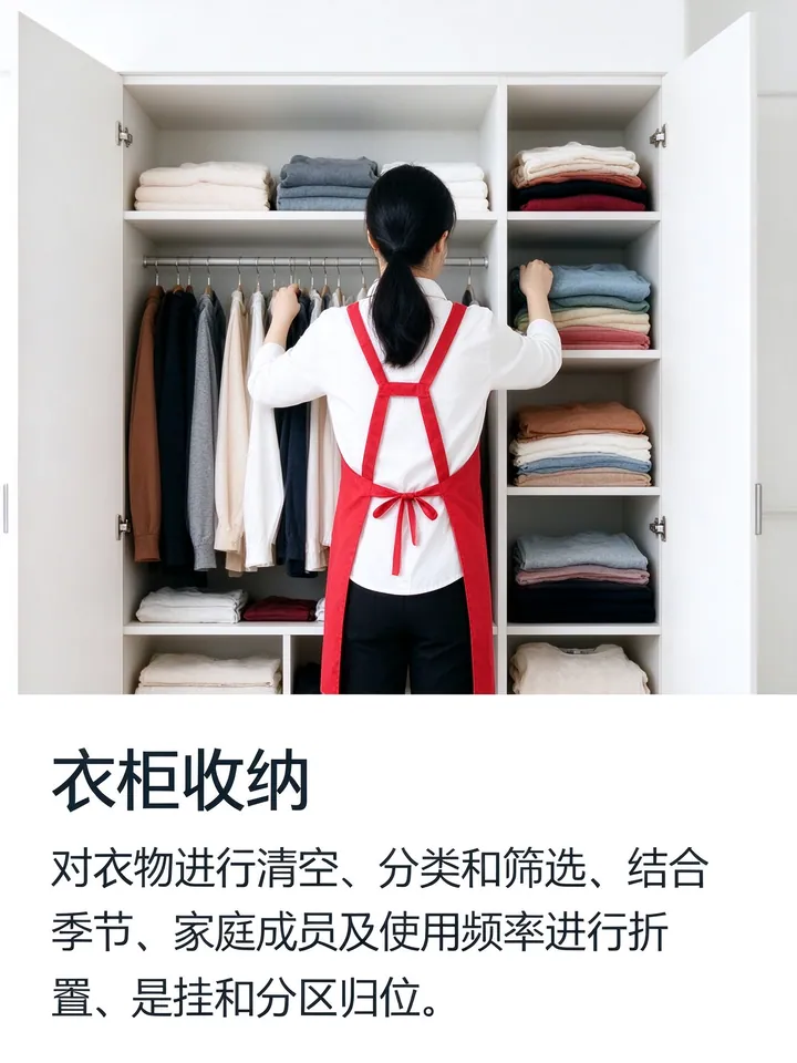 上门收纳：衣柜、抽屉、储物空间分类整理与物品归位标签化